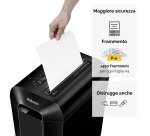 Distruggidocumenti Fellowes LX65 taglio a frammento livello di sicurezza P4 - 10 Fogli - nero