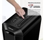 Distruggidocumenti Fellowes LX65 taglio a frammento livello di sicurezza P4 - 10 Fogli - nero
