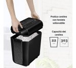 Distruggidocumenti Fellowes LX65 taglio a frammento livello di sicurezza P4 - 10 Fogli - nero