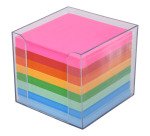 Cubo per appunti non collato con contenitore Assortiti 800 fogli