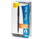 PaperMate Fineliner Pen Flair Black Medium 0.7 mm Pack of 12