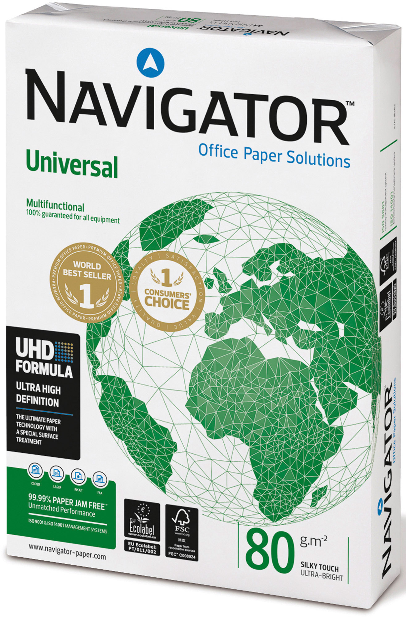 Navigator Pack 5x Risme Di Carta Formato A4 500 Fogli Da 80g Universal Copy - Foto 4