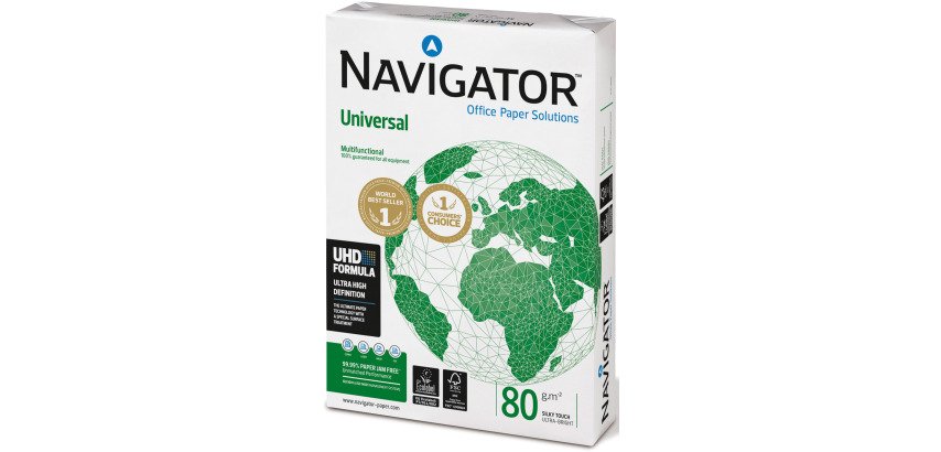 Carta A4 Navigator Universal 80g 5 risme da 500 fogli - Carta per stampa e fotocopie