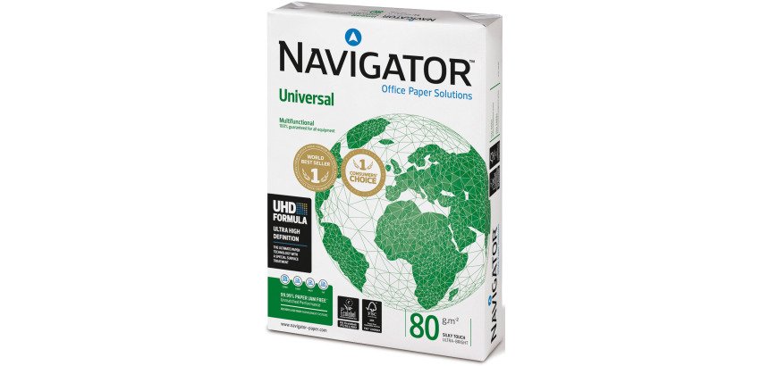 Carta A4 Navigator Universal 80g 5 risme da 500 fogli - Carta per stampa e fotocopie