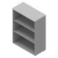 Armadio medio Quadrifoglio Grigio 900 x 450 x 1.230 mm