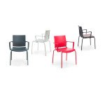 Sedia comunità a 4 gambe UNISIT Atenea ATBR/RO rosso