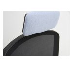 Sedia girevole con schienale in rete UNISIT Kemper KMAPG Target blu chiaro