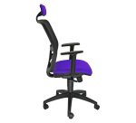 Sedia girevole con schienale in rete UNISIT Kemper KMAPG King L celeste