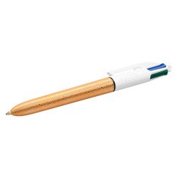 Penna a sfera a scatto BIC 4 Colori Champagne fusto dorato con bollicine al tatto, 1mm