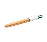Penna a sfera a scatto BIC 4 Colori Champagne fusto dorato con bollicine al tatto, 1mm
