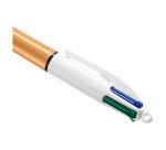 Penna a sfera a scatto BIC 4 Colori Champagne fusto dorato con bollicine al tatto, 1mm