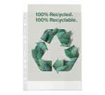 Buste a perforazione Universale 100% riciclate Esselte Office 22 x 30 cm trasparente polipropilene finitura goffrata a buccia d'arancia spessore medio 50 unità
