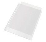 Buste a perforazione Universale 100% riciclate Esselte Deluxe 22 x 30 cm trasparente polipropilene finitura goffrata a buccia d'arancia spessore alto 100 unità