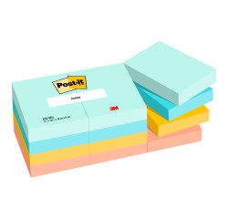 Post-it Sticky Notes 38 x 51 mm Dreamy Assorted Colours 12 Pads of 100 Sheets