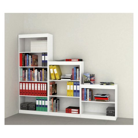 Libreria due ripiani colore bianco 760 x 290 x 730 mm