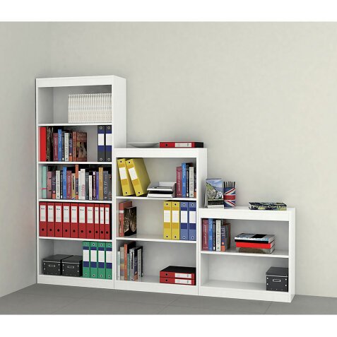 Libreria Eco dotata di due ripiani regolabili bianco 760 x 290 x 1.230 mm