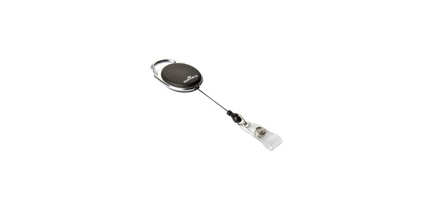 Durable Chiocciola Yo-Yo Style Con Fascetta Con Bottone A Pressione 80 Cm Nero 10 Unità