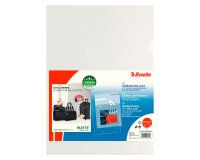 Esselte L Shaped Pocket Deluxe A4 Clear polypropylene heavy weight 50 pieces