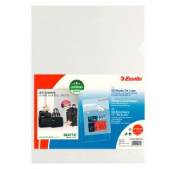 Esselte L Shaped Pocket Deluxe A4 Clear polypropylene heavy weight 50 pieces