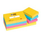 Post-it Sticky Notes 51 x 38 mm Energetic Assorted Colours 12 Pads of 100 Sheets
