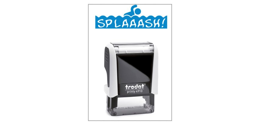 Timbro Trodat Printy 4910 "Splash" bianco