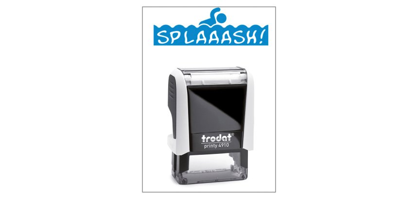 Timbro Trodat Printy 4910 "Splash" bianco