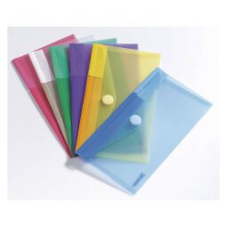 Tarifold Document Wallets Assorted Polypropylene 13.5 x 25 cm Pack of 6