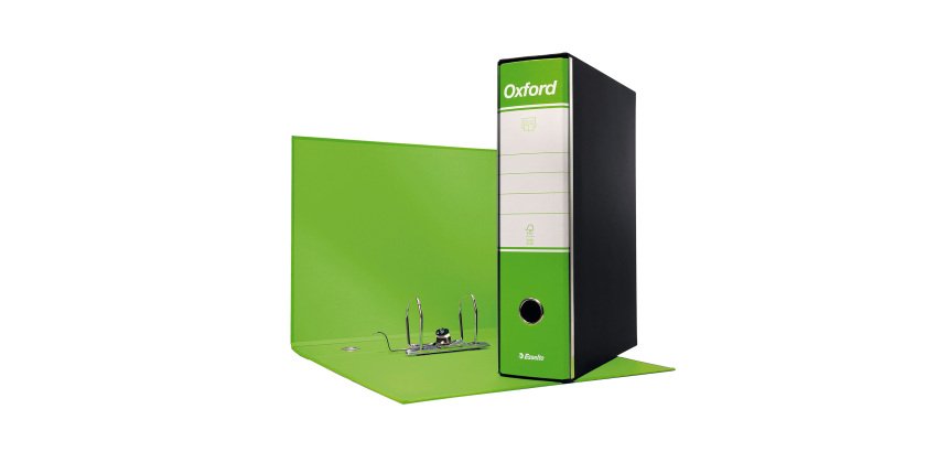 Registratore Protocollo dorso 8 cm Oxford Esselte in cartone 2 anelli A4 verde lime 6 pezzi