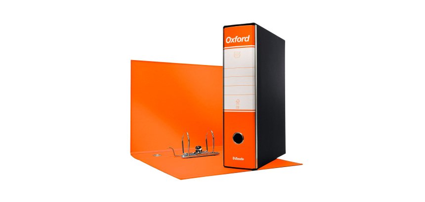 Registratore Protocollo dorso 8 cm Oxford Esselte in cartone 2 anelli A4 arancio 6 pezzi