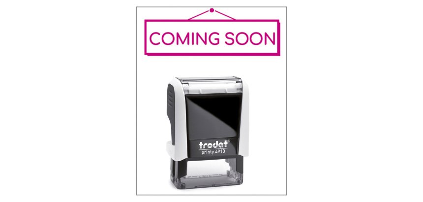 Timbro Trodat Printy 4910 "Coming soon" fucsia