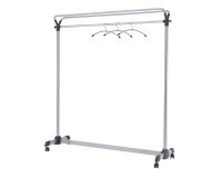 Alba Mobile Garment Rack PMGROUP3 1500 x 500 x 1700mm Silver Grey & Black
