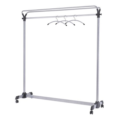 Alba Mobile Garment Rack PMGROUP3 1500 x 500 x 1700mm Silver Grey & Black