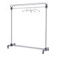 Alba Mobile Garment Rack PMGROUP3 1500 x 500 x 1700mm Silver Grey & Black