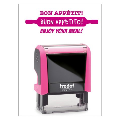 Timbro Trodat Printy 4912 "Buon appetito" fucsia