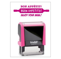Timbro Trodat Printy 4912 "Buon appetito" fucsia
