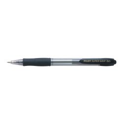 Pilot Ballpoint Pen Super Grip Medium Black Pack 12