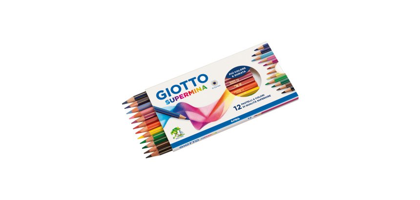 Pastelli colorati GIOTTO Supermina assortiti 12 pezzi