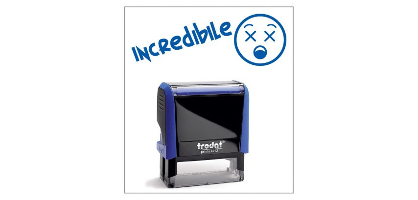 Timbro Trodat Printy 4912 "Incredibile" blu