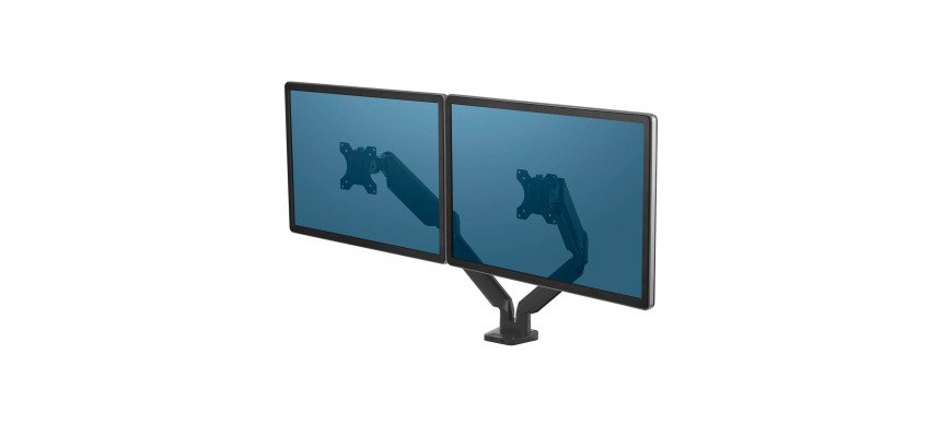 Fellowes supporto braccio doppio Platinum Series Altezza regolabile 27 pollici nero
