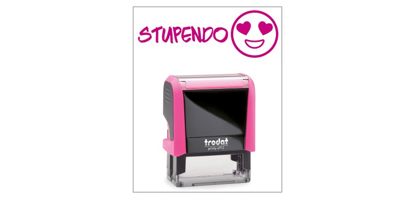 Timbro Trodat Printy 4912 "Stupendo" rosa