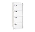 Classificatore Kubo Monoblocco in Metallo a 4 Cassetti Colore Bianco, Fornito Montato
