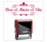 Timbro Trodat Printy 4912 "Dove amore vita" rosso