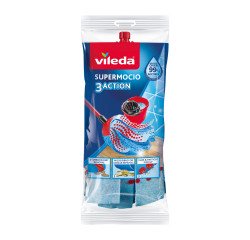 Vileda Mop Replacement SuperMocio White, Red 400 x 300 x 200 mm