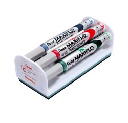 Portamarcatori con cancellino Pentel Bianco