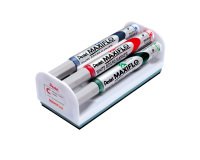 Portamarcatori con cancellino Pentel Bianco