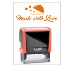 Timbro Trodat Printy 4912 "Made with love" arancione