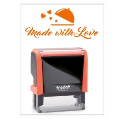 Timbro Trodat Printy 4912 "Made with love" arancione