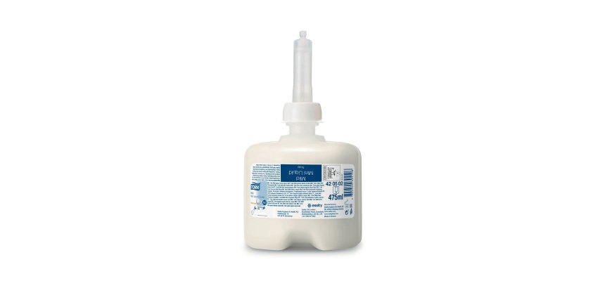 Tork Premium Mild Mini Hand Soap Liquid Fresh Scent S2 Light Yellow 420502 475 ml