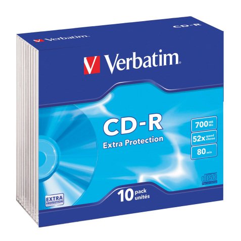 CD-R Verbatim 52x 700 mb 10 unità