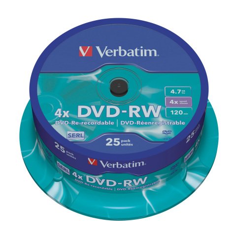 Verbatim DVD-RW 4x 4.7 GB 25 Pieces